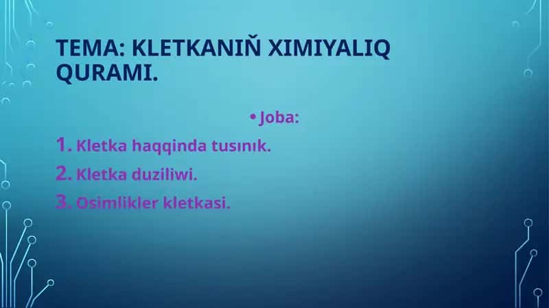 Osimlikler kletkasi 1