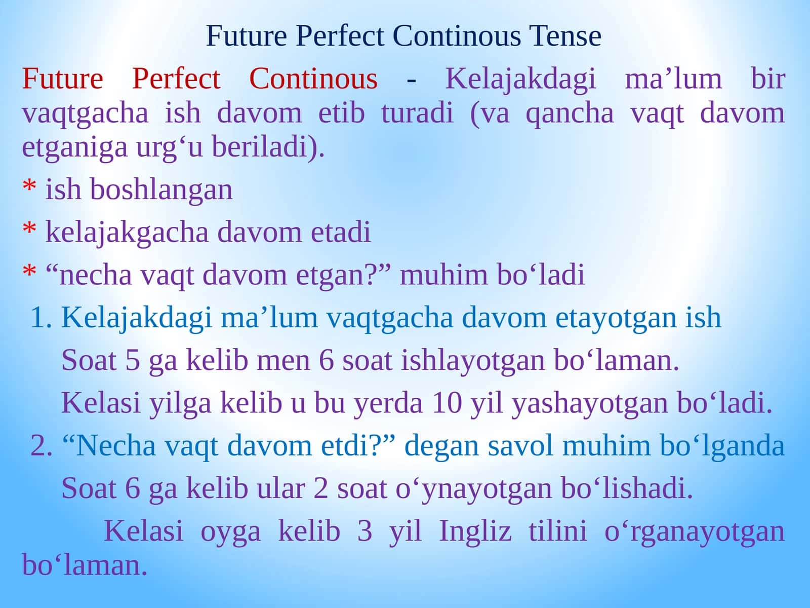 Future Perfect Continuous 1