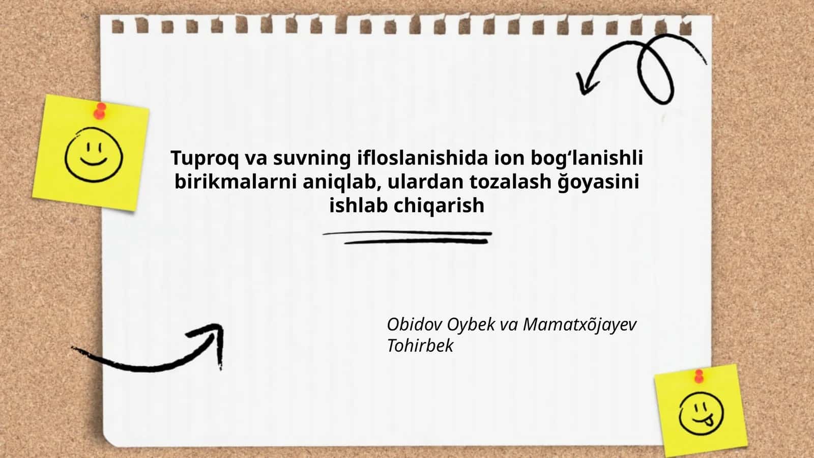 Tuproq va Suvning Ifloslanishida Ion Bogʻlanishli Birikmalarni Aniqlash 1