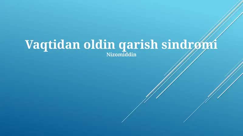 Erta Qarish Sindromi 1