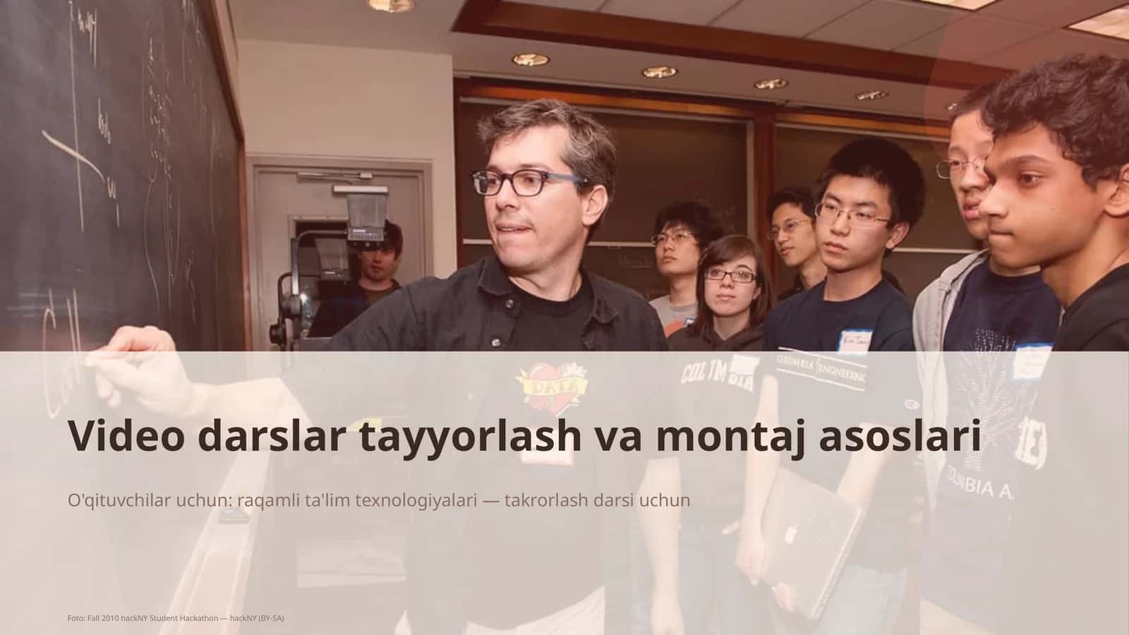 Video darslar tayyorlash va montaj asoslari 1