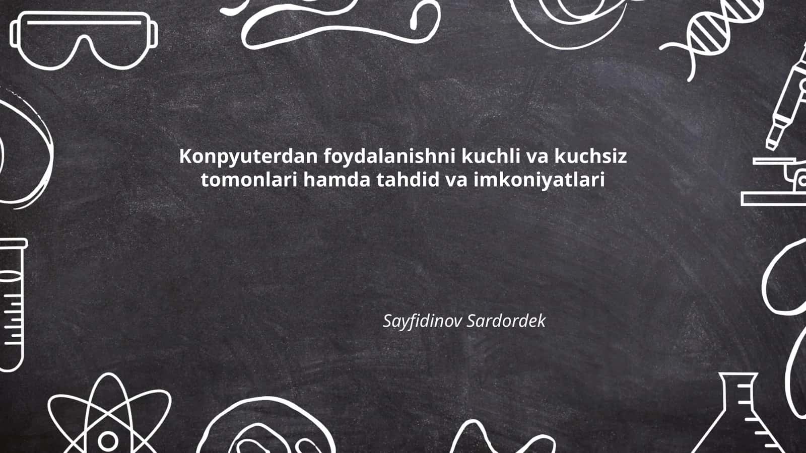 Kompyuter texnologiyalarining afzalliklari va kamchiliklari 1