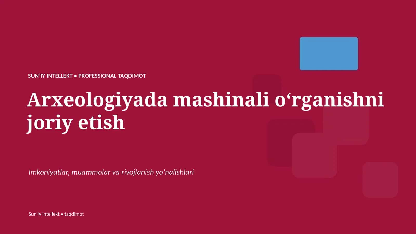 Mashinali oʻrganish algoritm va model asosida ishlab 1