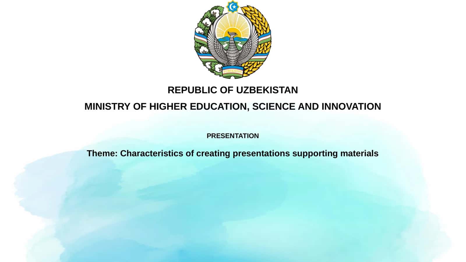 Characteristics of creating presentations supportingmaterials 1