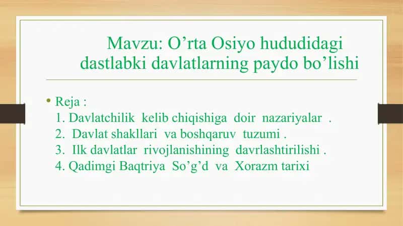 O’rta Osiyohududida g'oya va davlatning shakllanishi 1