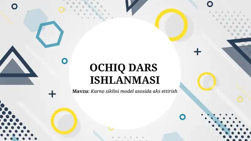 OCHIQ DARS ISHLANMASI 1