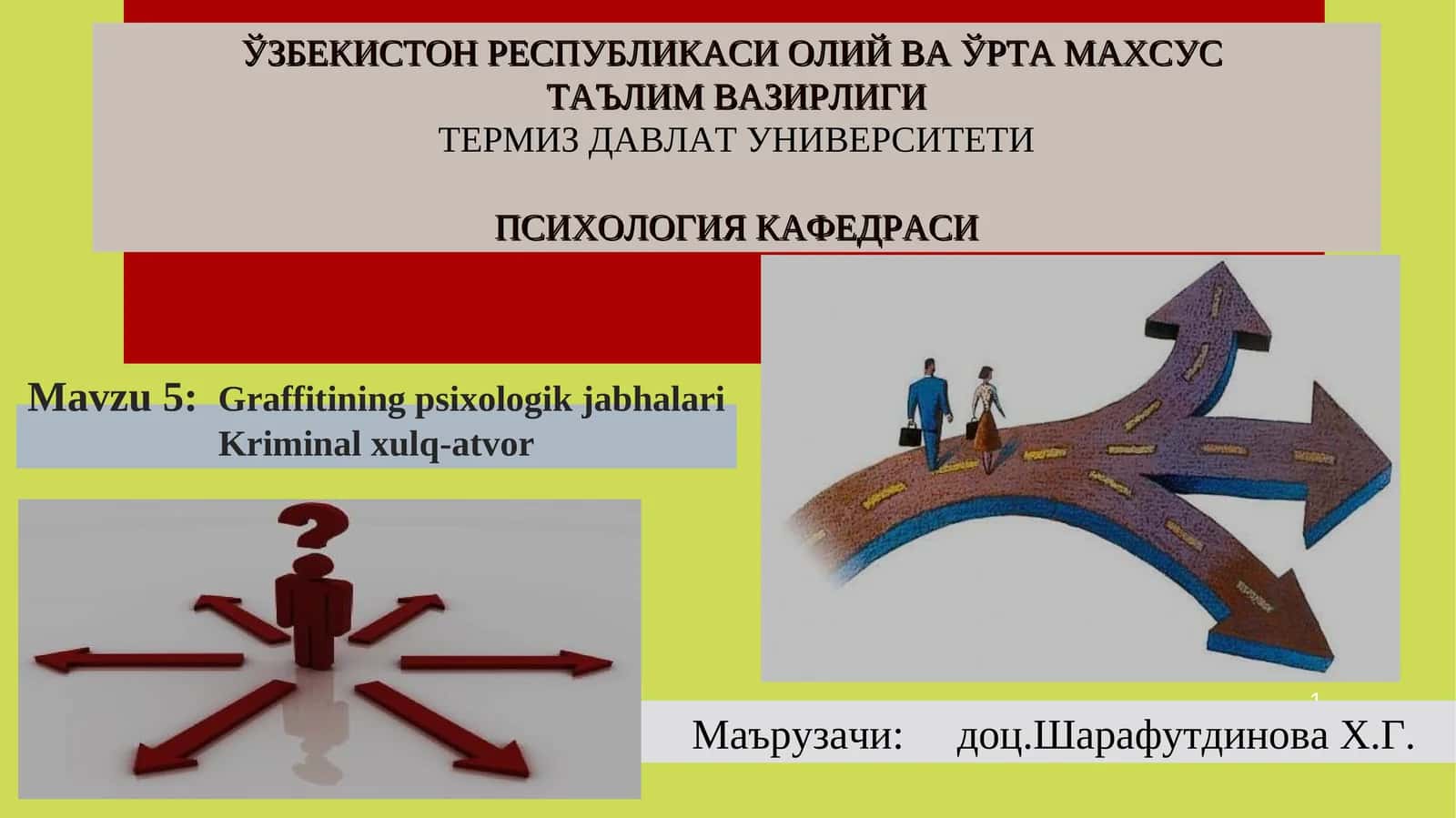 Graffitining psixologik jabhalari Kriminal xulq-atvor 1