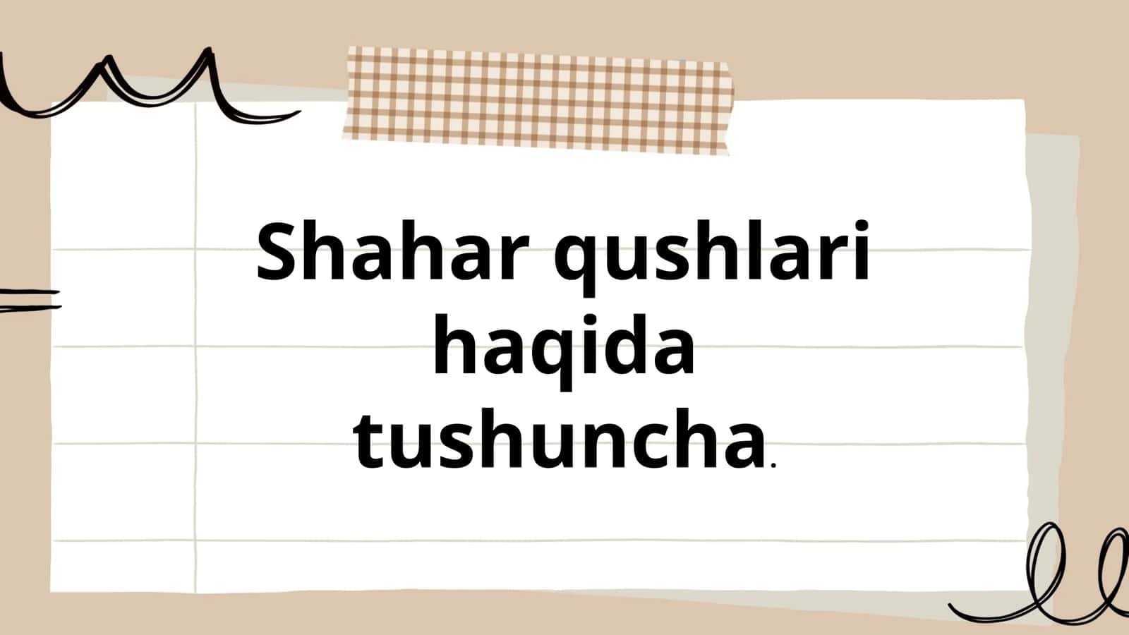 Shahar qushlari haqida tushuncha 1