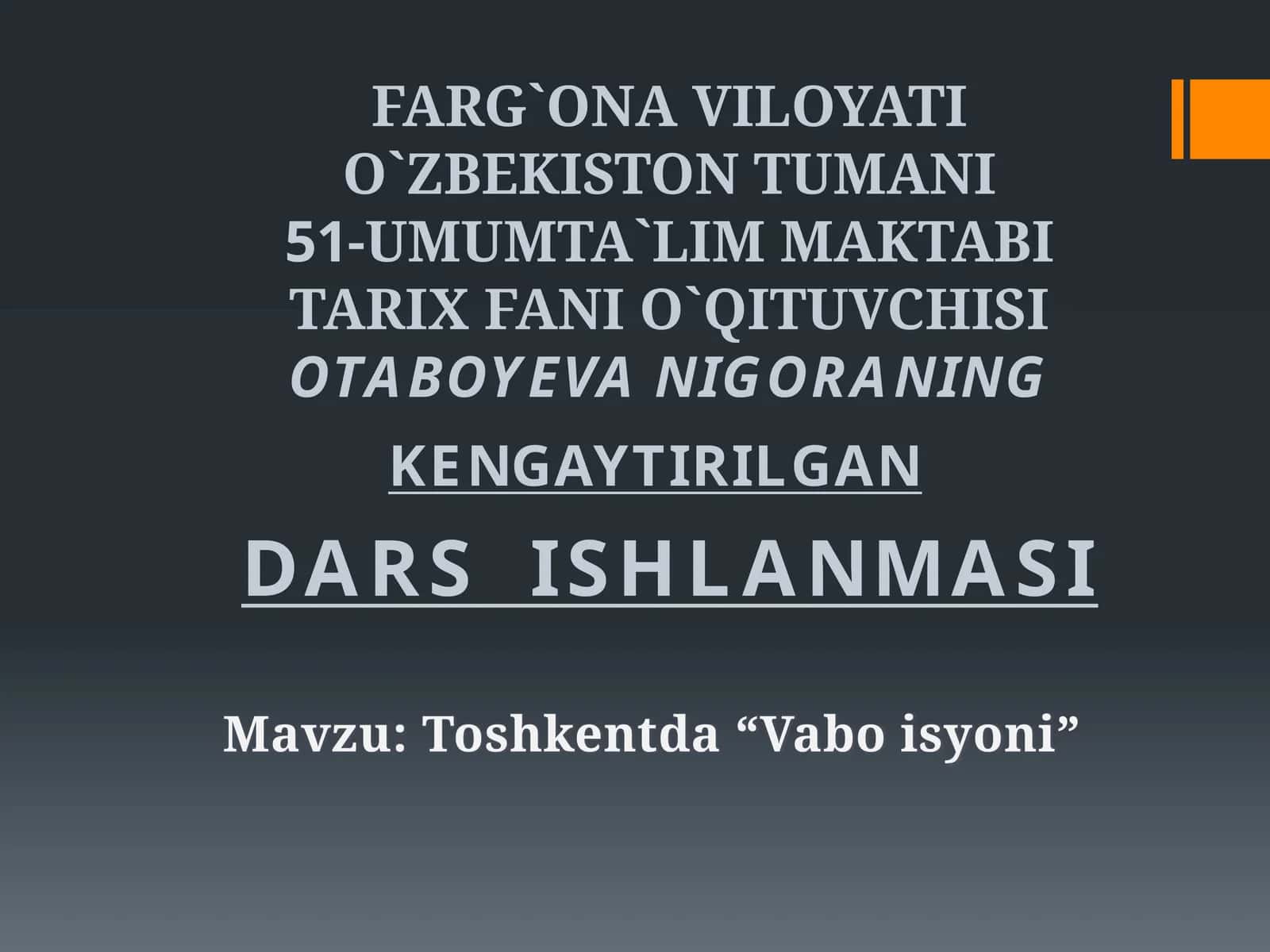 Toshkentda “Vabo isyoni” Texnologik xarita 1