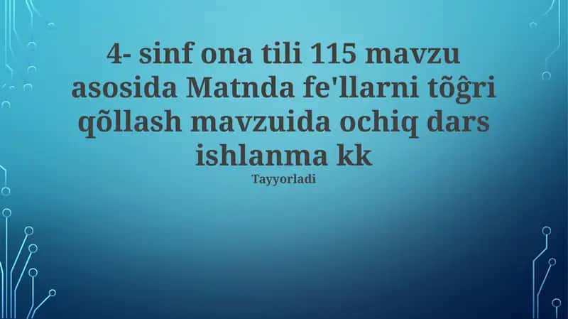 4-sinf ona tili 1