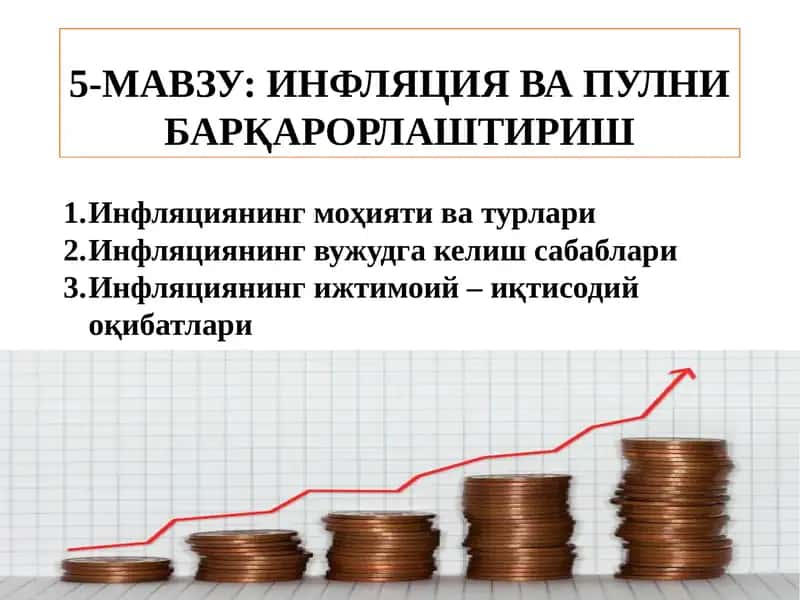 Инфляция ва пулни барқарорлаштириш 1