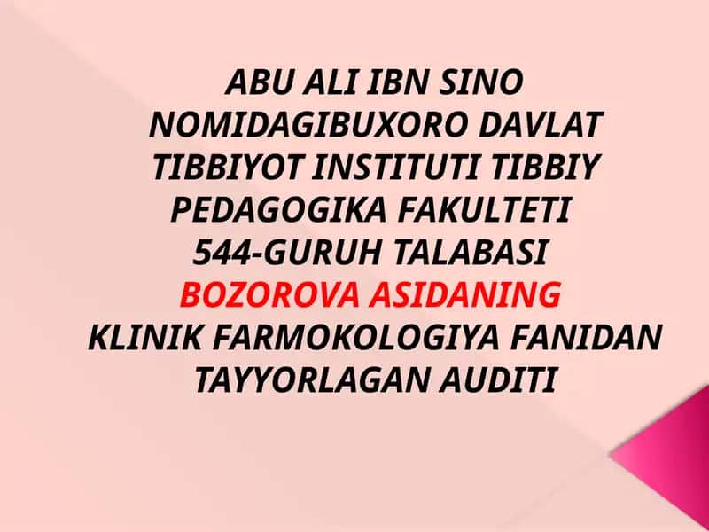 Buxoro Davlat Tibbiyot Institutiga Baxtiyor 1