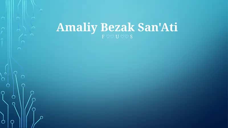 Amaliy Bezak San'Ati 1