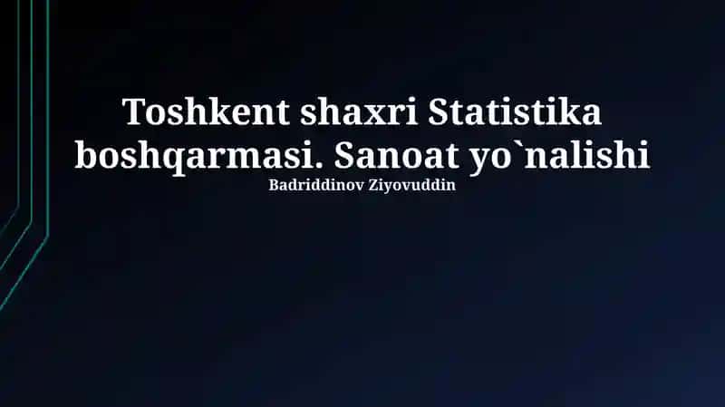 Sanoat Ishlab Chiqarish va O'sish Davlat Siyosati