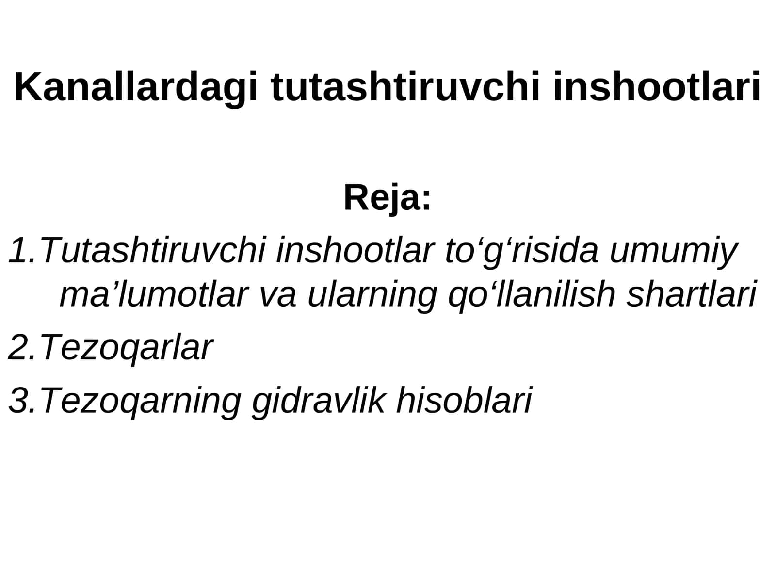 Tutashtiruvchi inshootlari 1