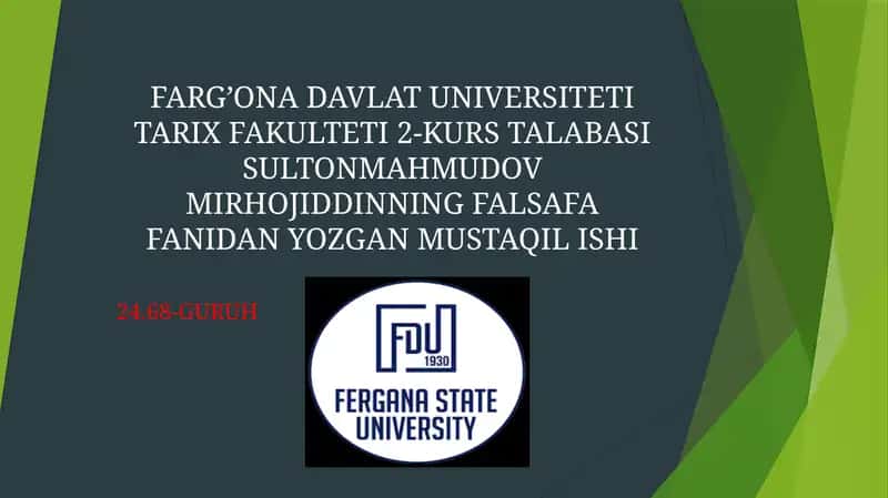 Mavzu:MENING HAYOT FALSAFAM 1