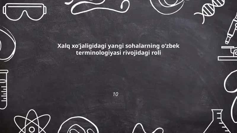 Xalq xoʻjaligidagi sohalarning oʻzbek terminologiyasi 1