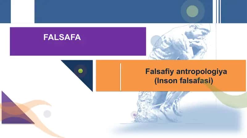 Falsafiy antropologiya (Insоn falsafasi) 1