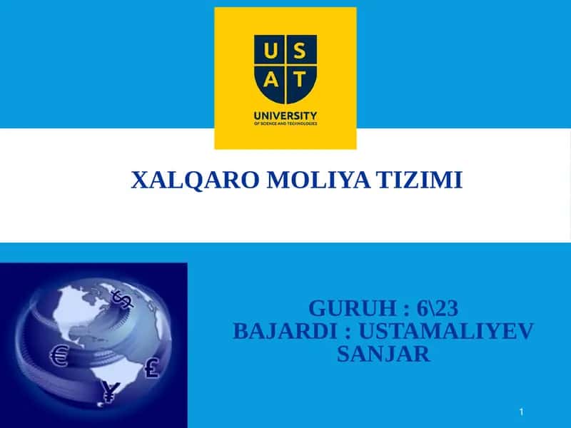 Xalqaro Moliya Tizimi 1