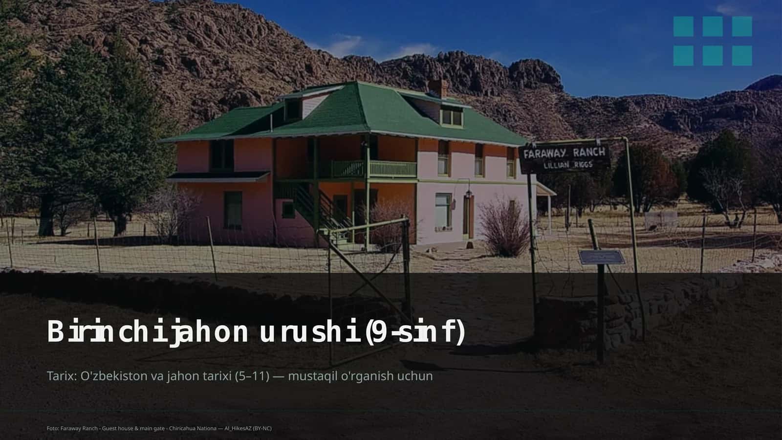 Birinchi jahon urushi (9-sinf) 1