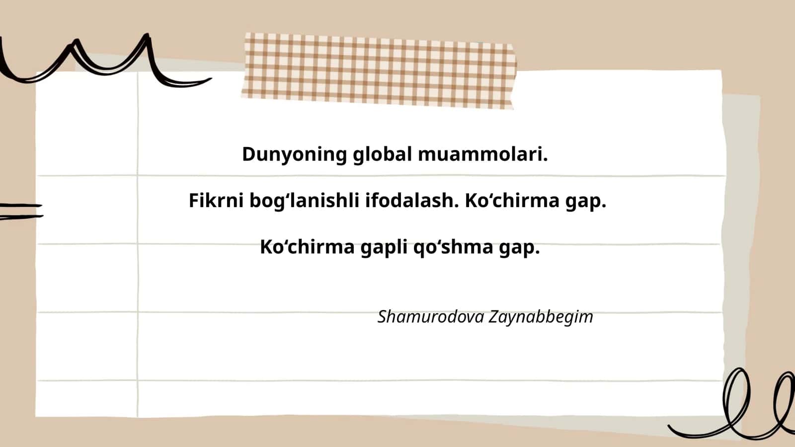 Dunyoning global muammolari 1