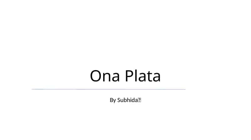 Ona Plata 1