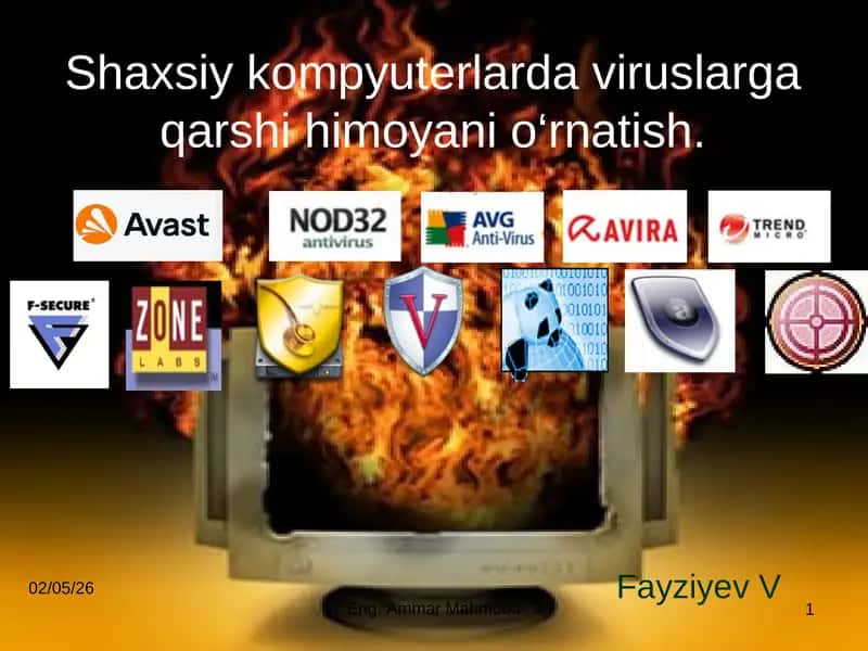 Shaxsiy kompyuterlarda viruslarga qarshi himoyani o‘rnatish. 1