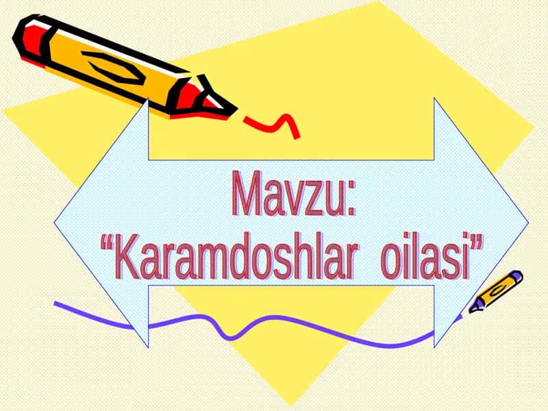 Karamdoshlar oilasi 1