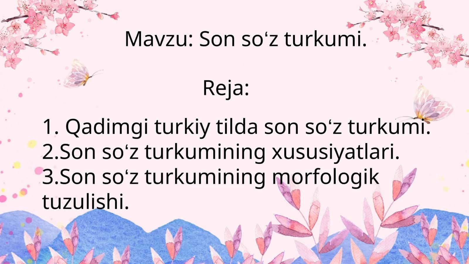 Son so‘z turkumi 1