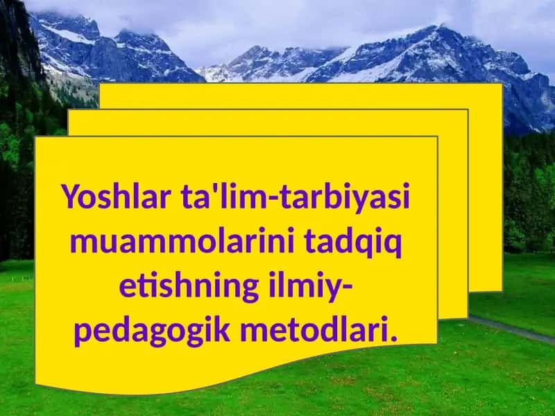 Pedagogik kuzatish metodi 1