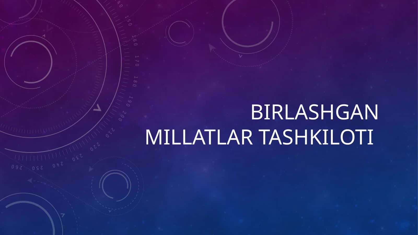 Birlashgan Millatlar Tashkiloti 1