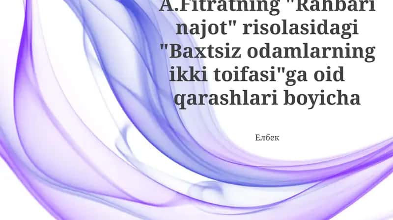 Rahbari Najot: Baxtsiz odamlarning ikki toifasi 1