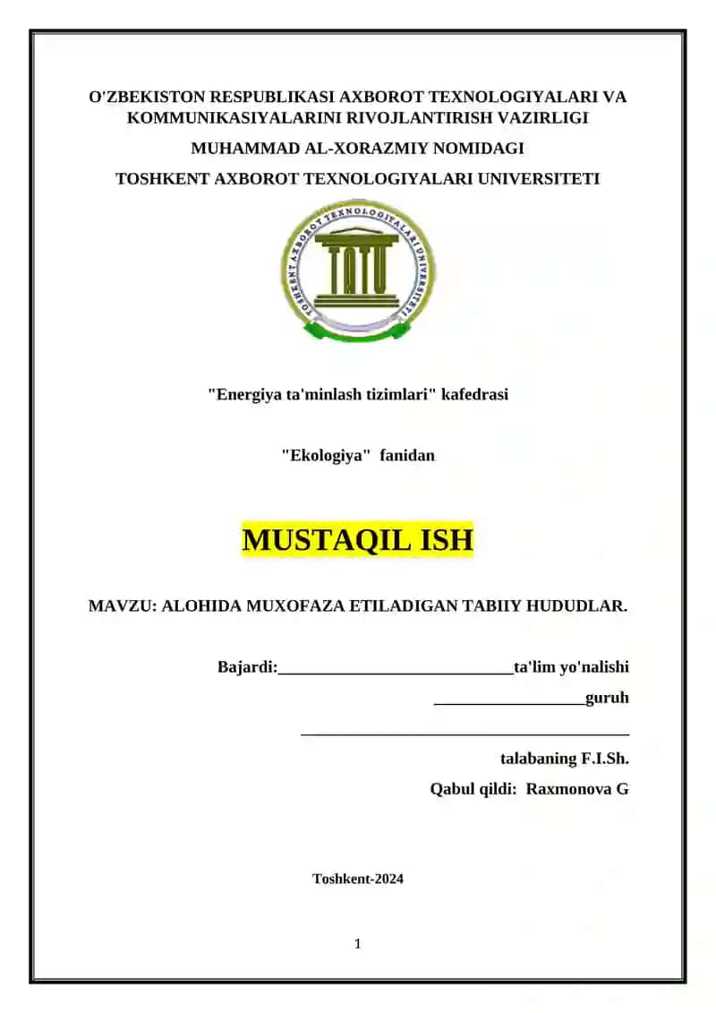 Alohida Muhofaza Etiladigan Tabiiy Hududlar
