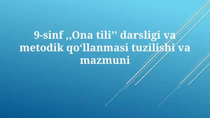 Onatiliʼʼdarsligivametodikqoʻllanmasi 1