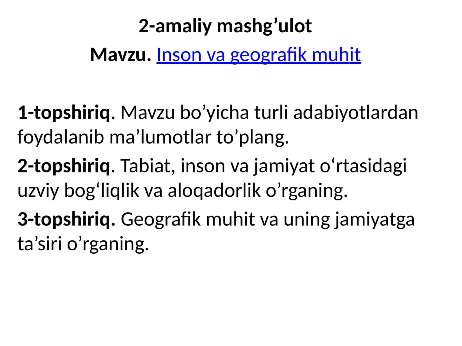 Inson va geografik muhit 1