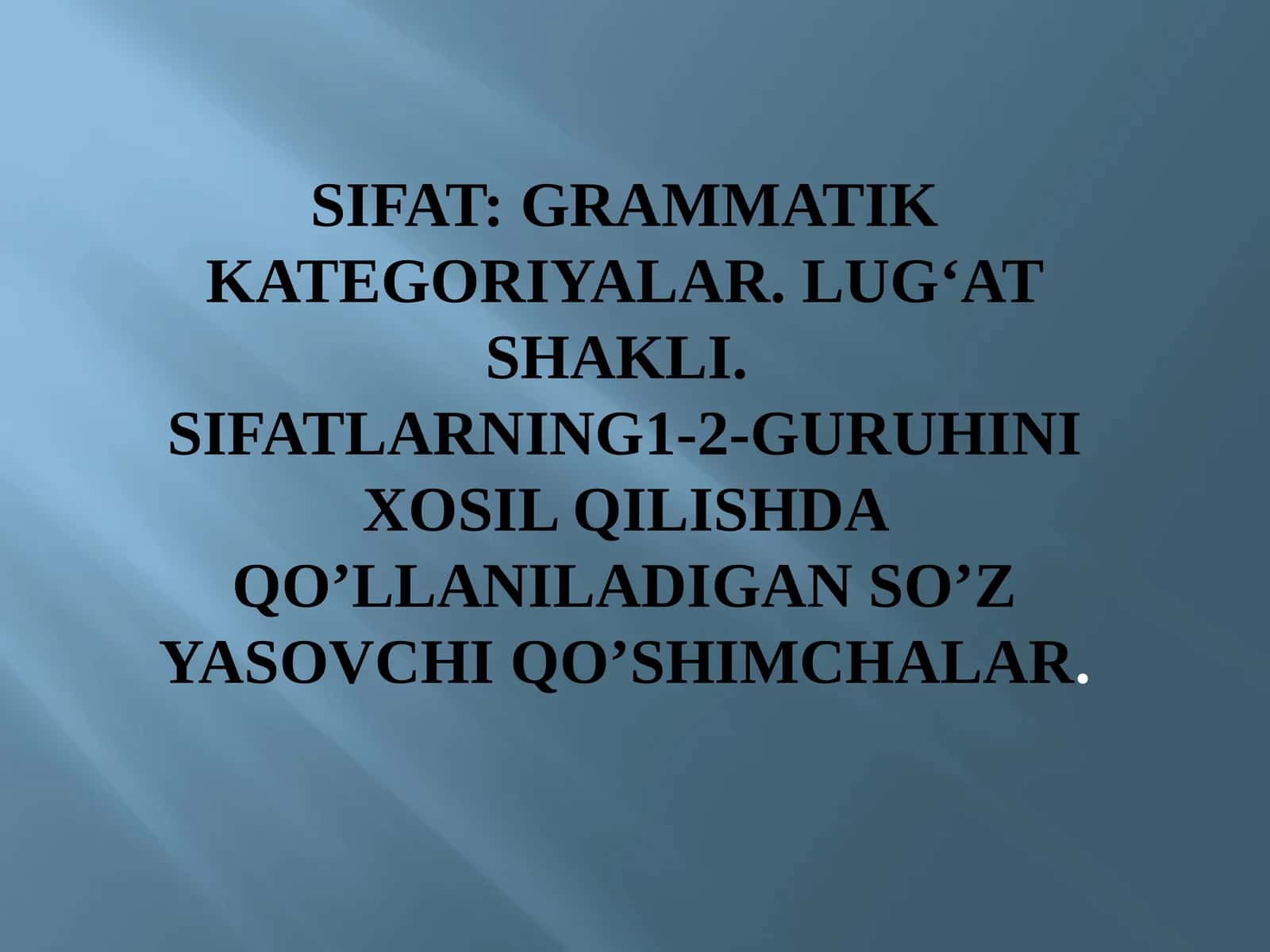Sifatlar 1