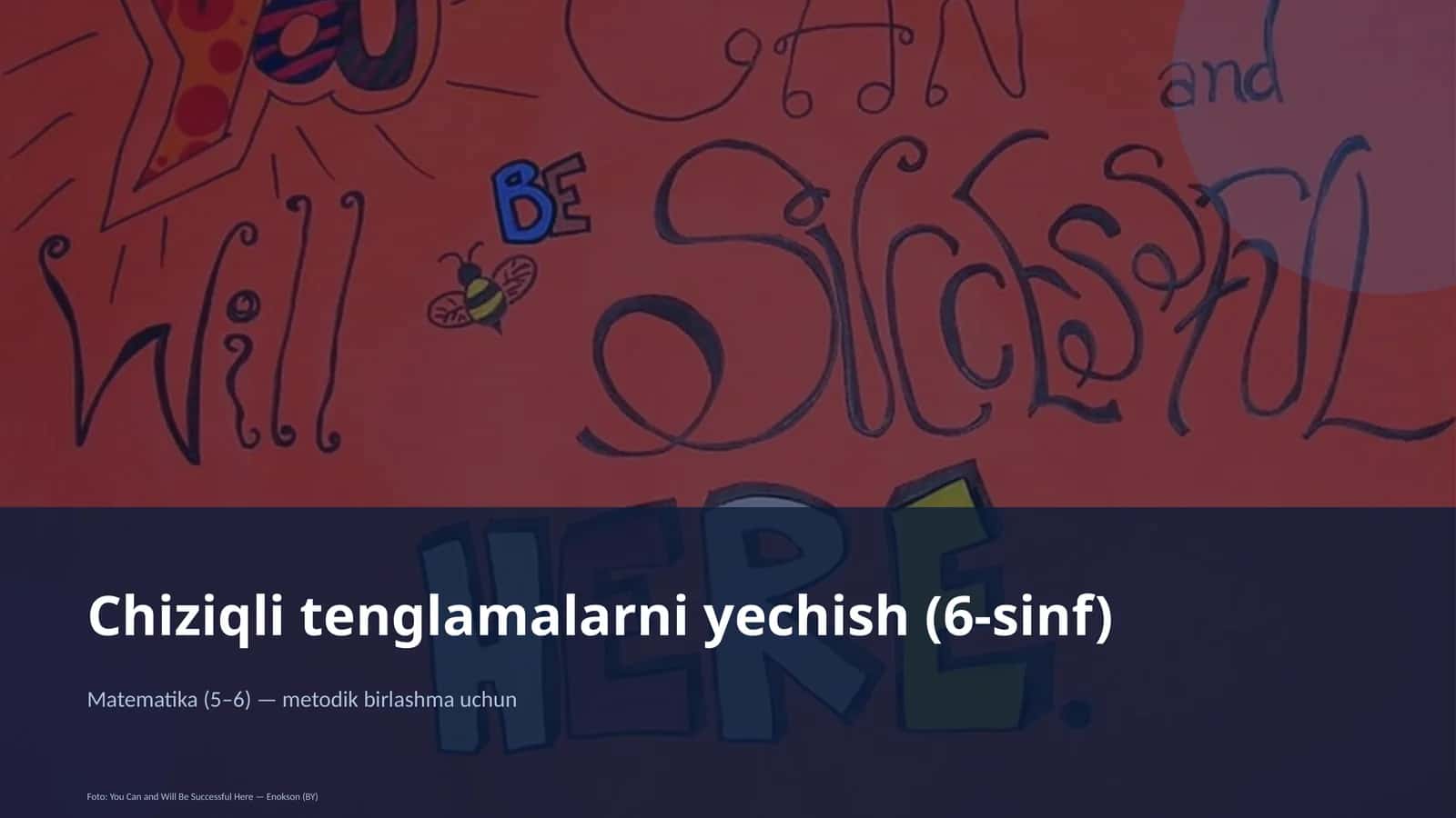 Chiziqli tenglamalarni yechish (6-sinf) 1