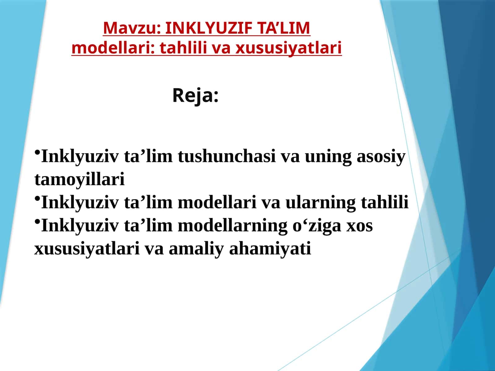 INKLYUZIF TA’LIM modellari: tahlil va xususiyatlari 1