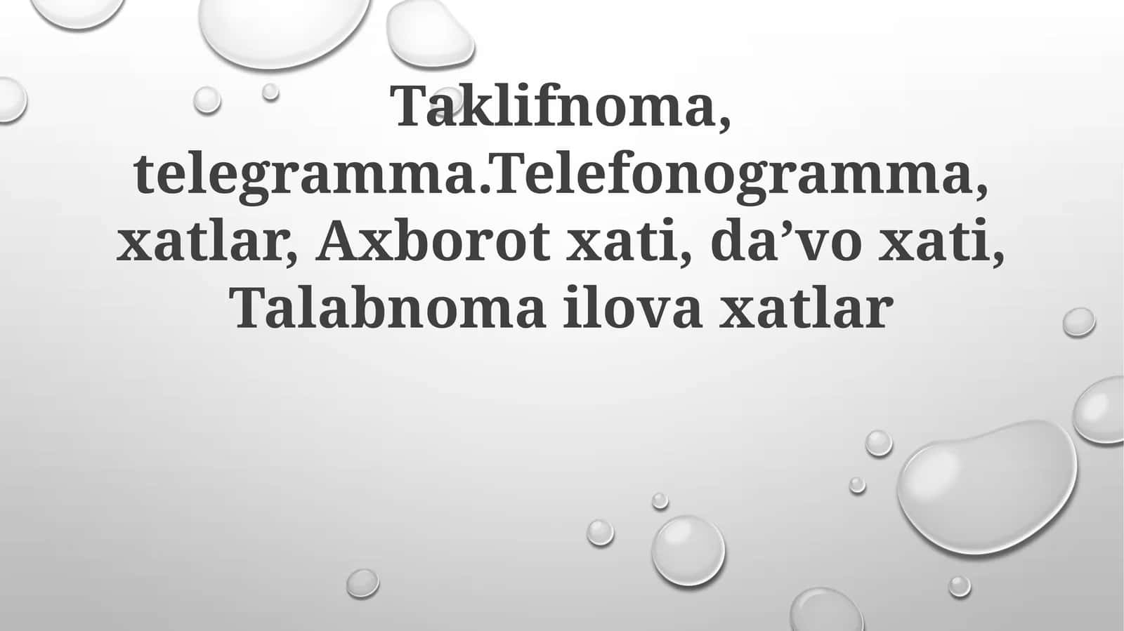 Taklifnomalar va telegrammalar 1