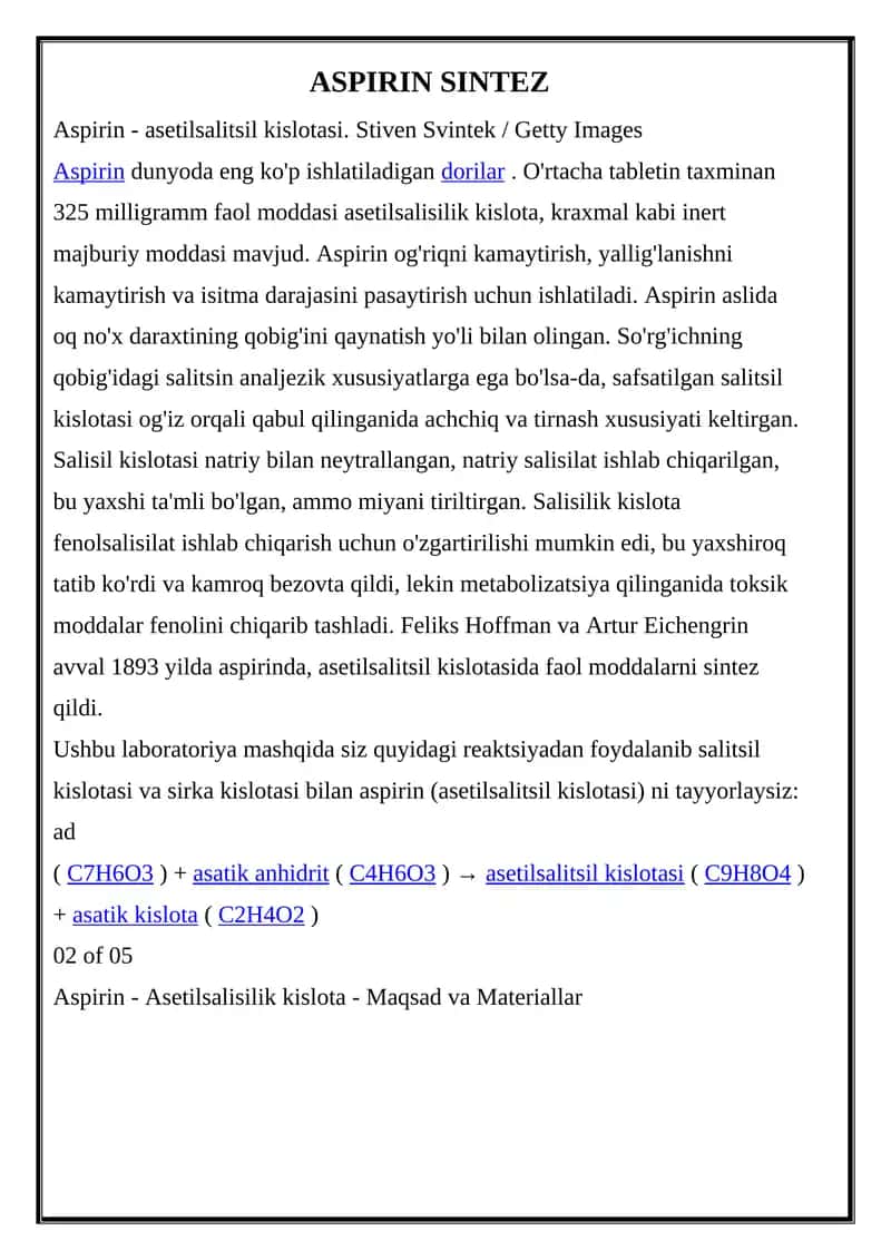 Aspirin 1