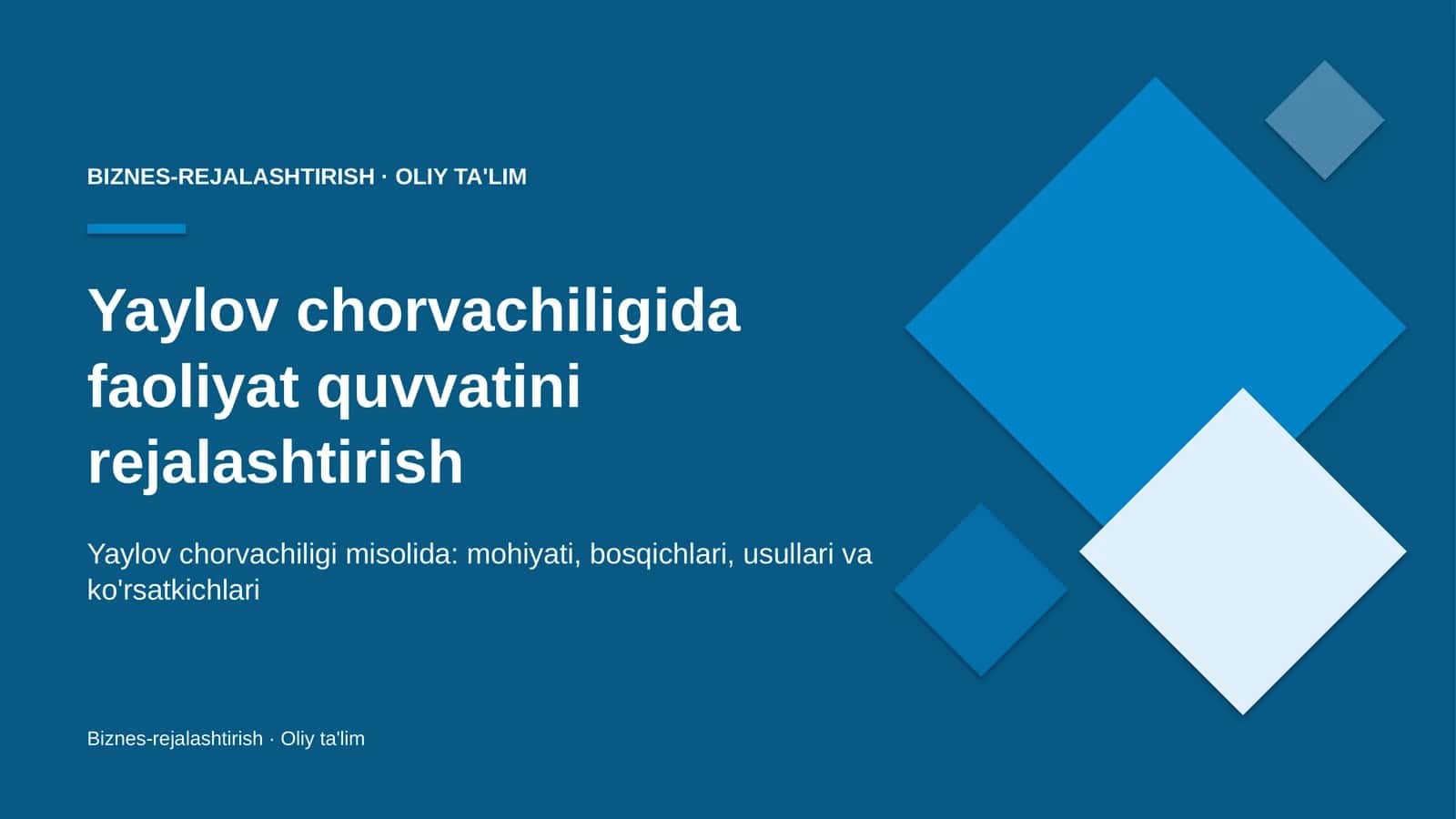 yaylov chorvachiligida faoliyat quvvatini rejalashtirish 8454 1