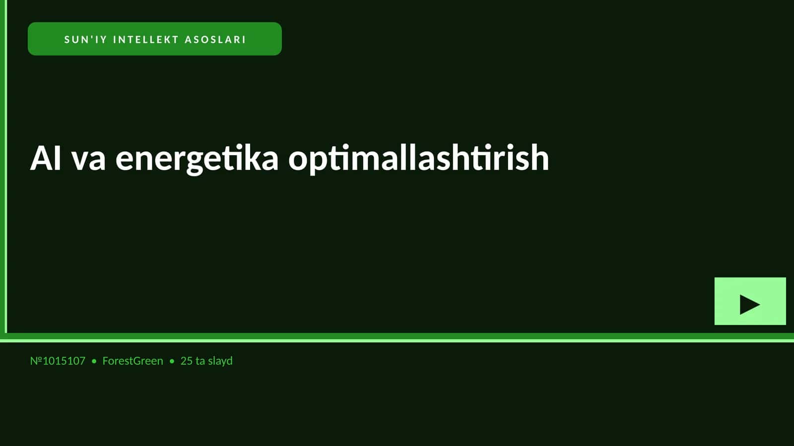 SUN'IY INTELLEKT ASOSLARI 1