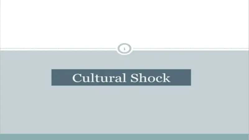 Cultural shock 1