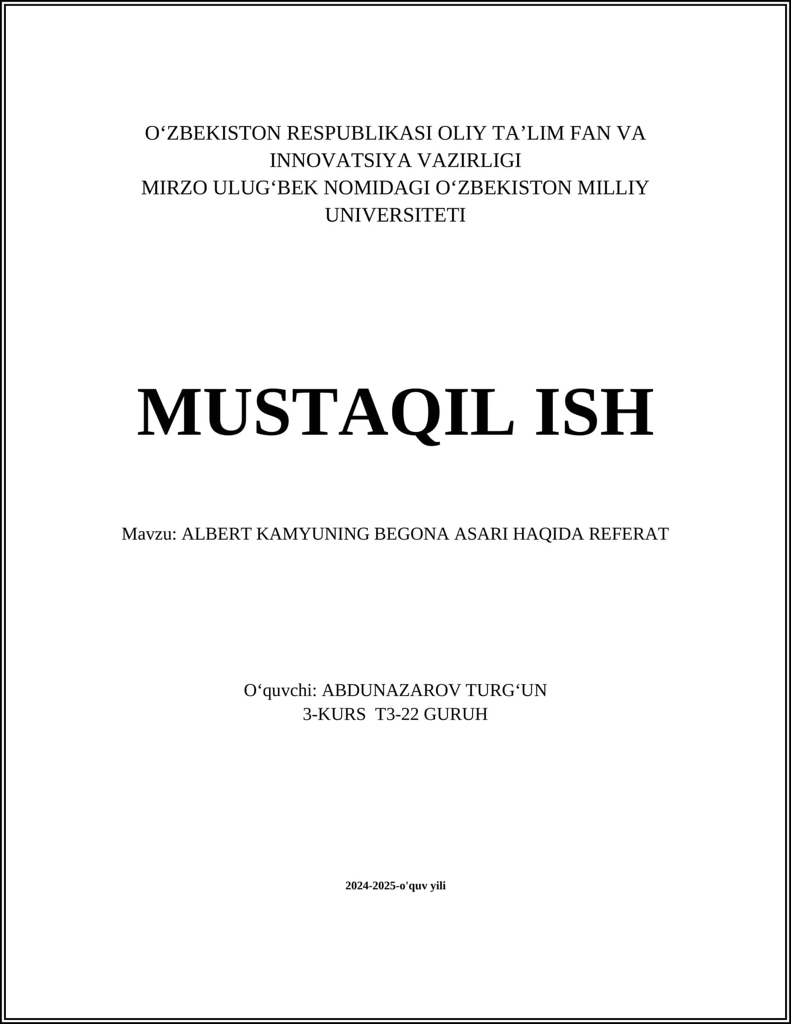 ALBERT KAMYUNING BEGONA ASARI HAQIDA REFERAT 1