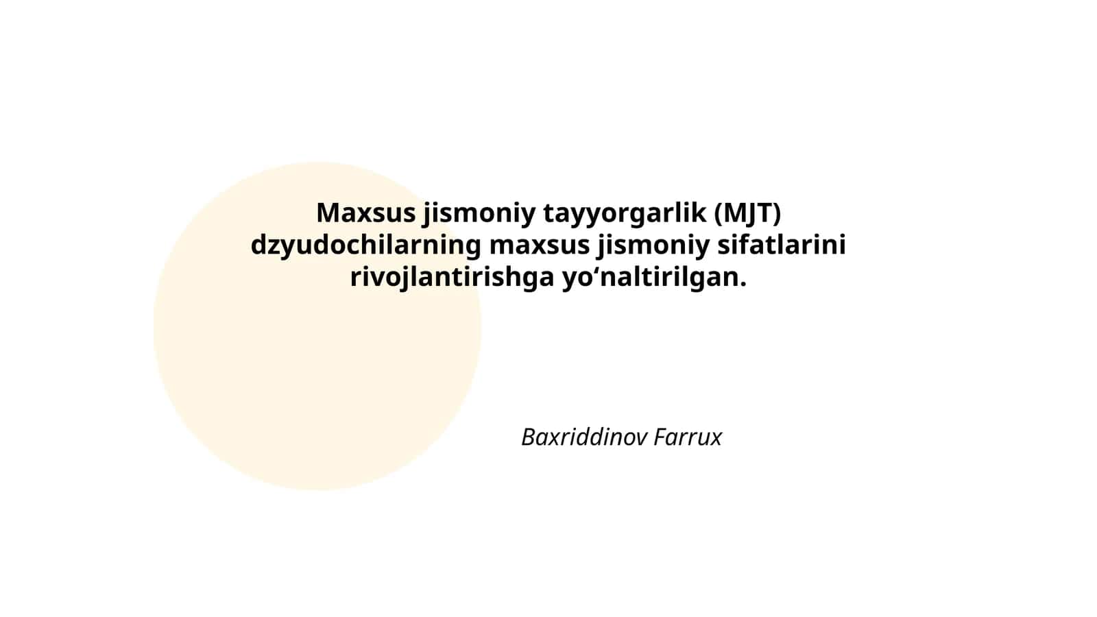 Maxsus jismoniy tayyorgarlik (MJT) 1