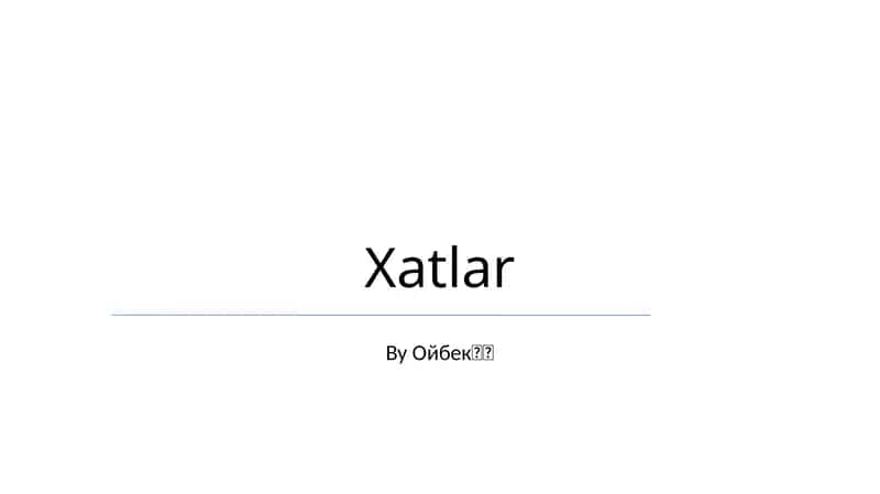 Xatlar 1