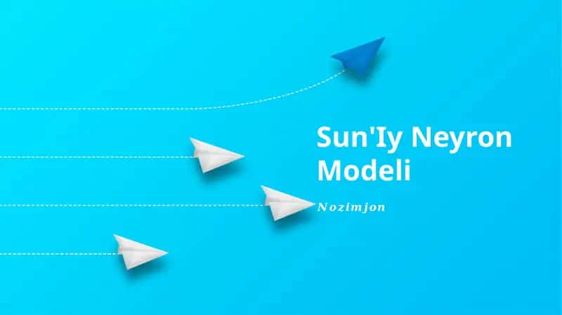 Sun'Iy Neyron Modeli 1