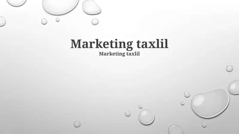 Marketing taxlil 1