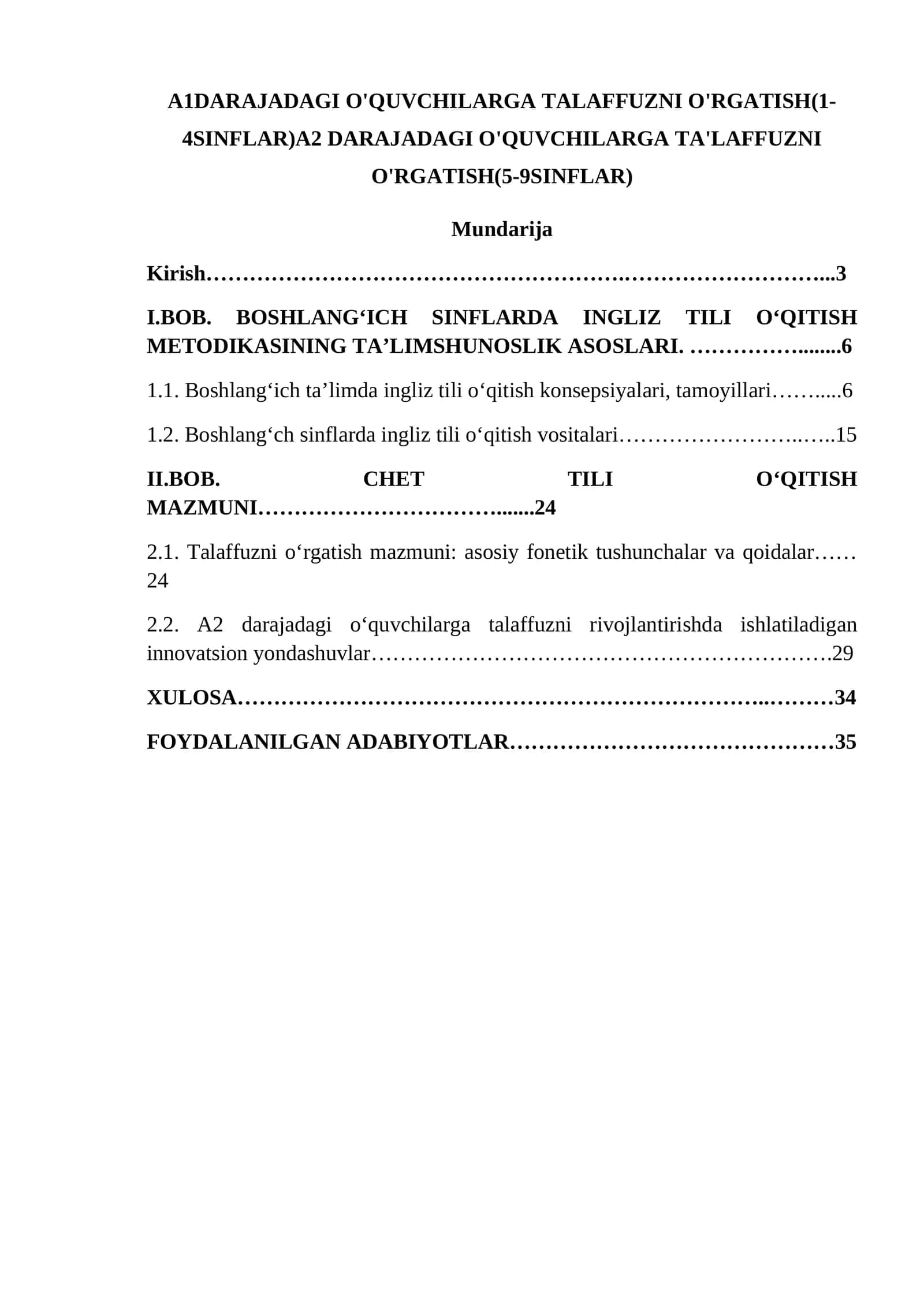 O'quvchilarga talaffuzni o'rgatish 1
