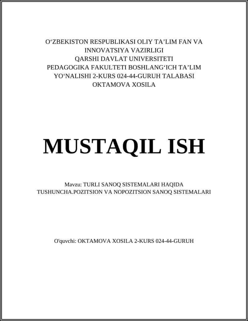 TURLI SANOQ SISTEMALARI 1